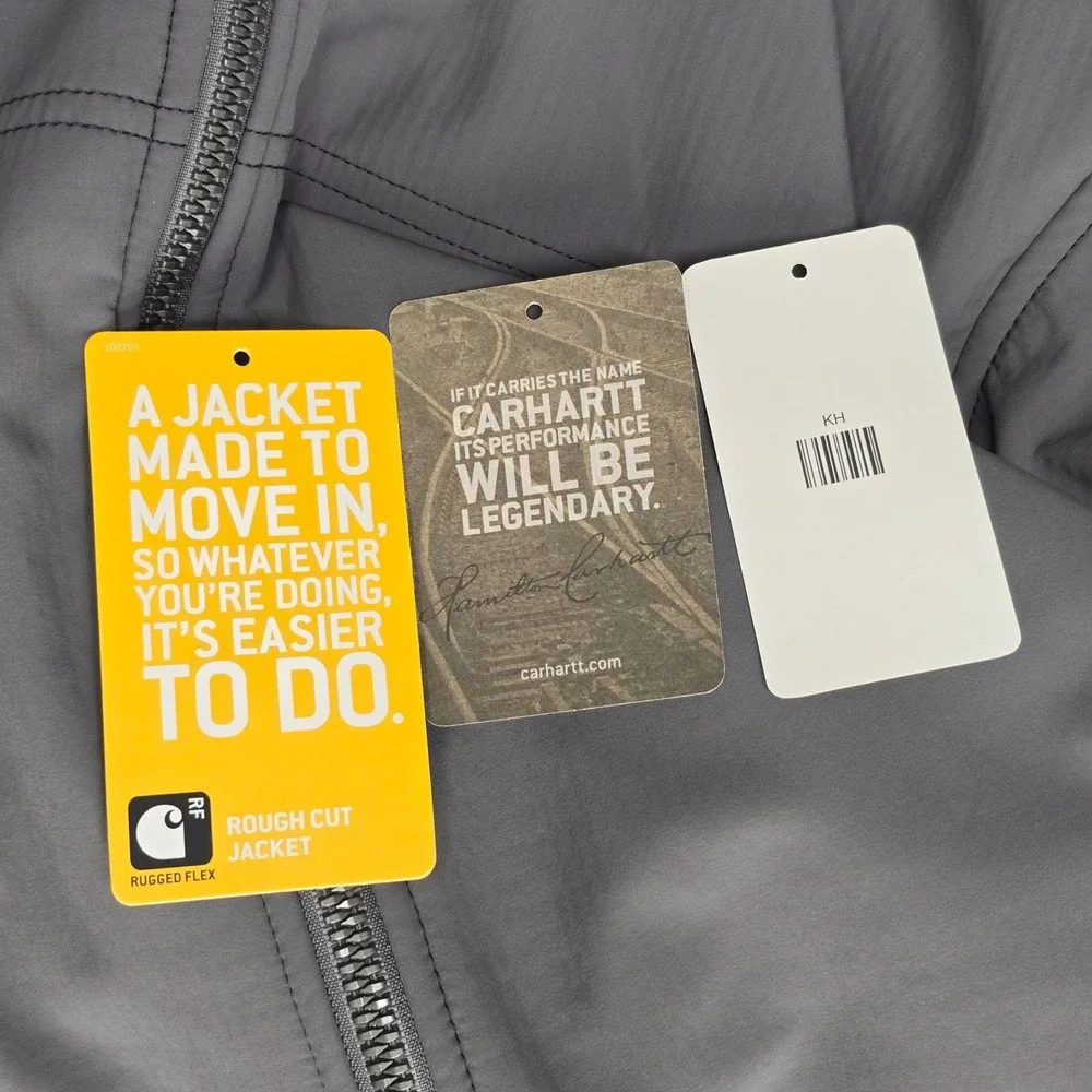 Carhartt Mens XL Gray Rough Cut Soft Shell Jacket Utility‎ Gorpcore Streetwear